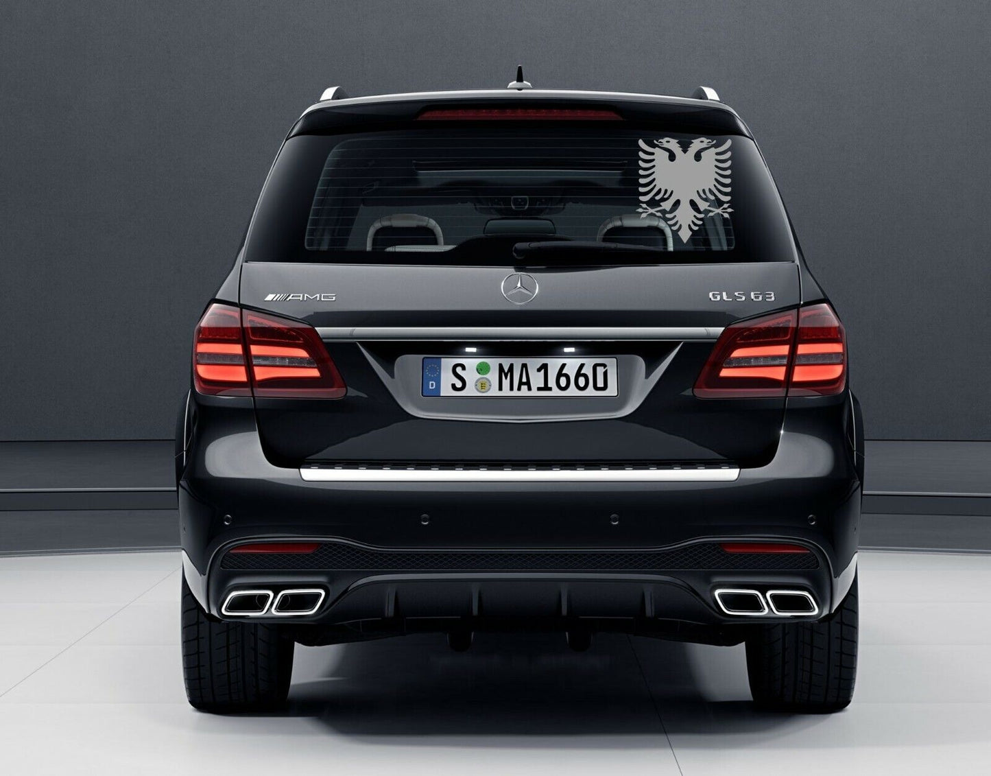 Albanien Flagge Wappen Auto Aufkleber Sticker