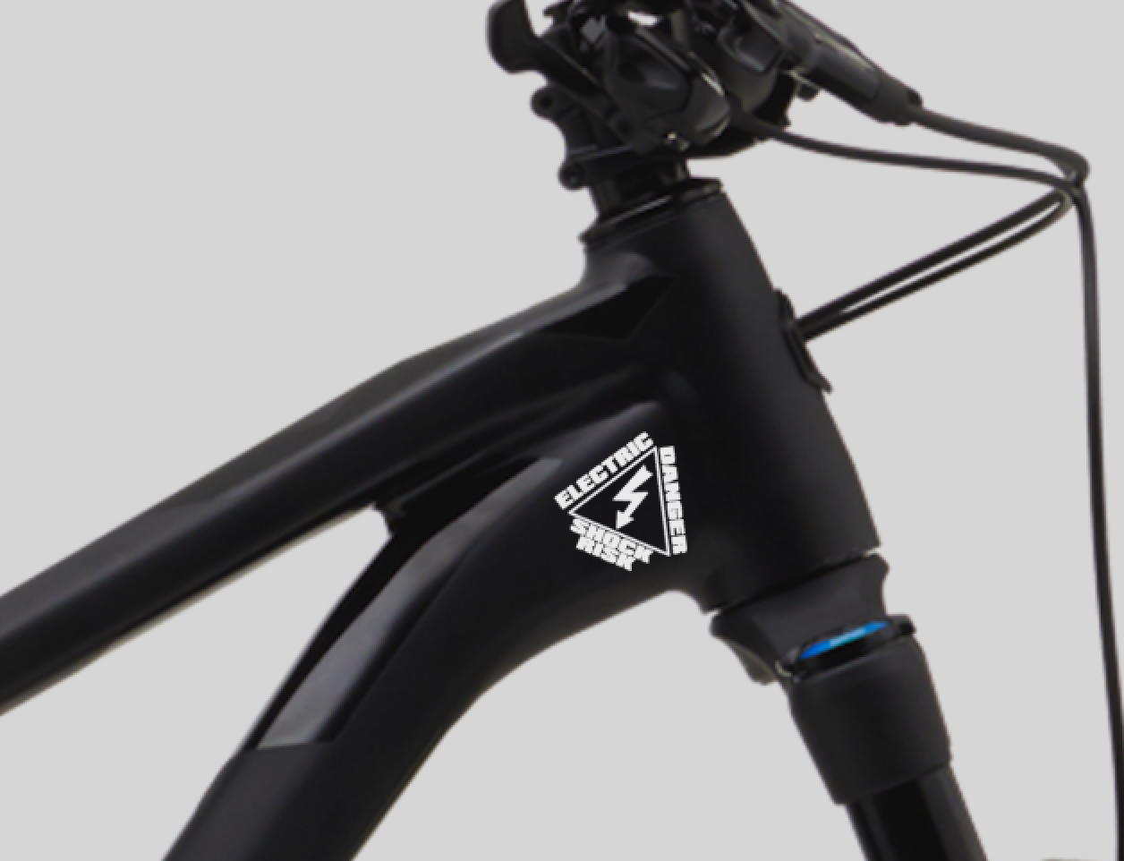 DANGER ELECTRIC SHOCK RISK Fahrrad MTB Aufkleber Sticker 2 Stk.