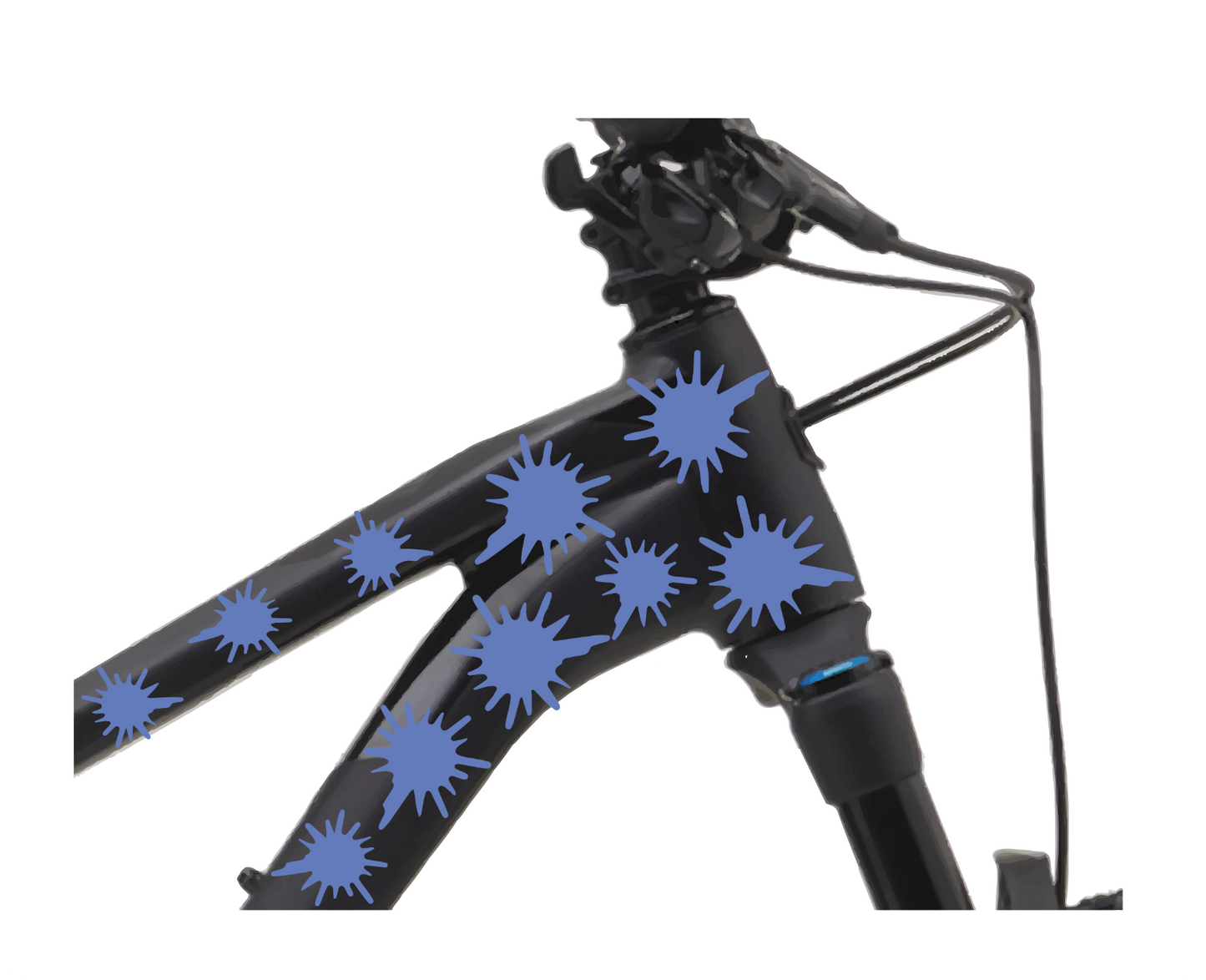 Fleck Flecken Fahrrad MTB Aufkleber Sticker Set