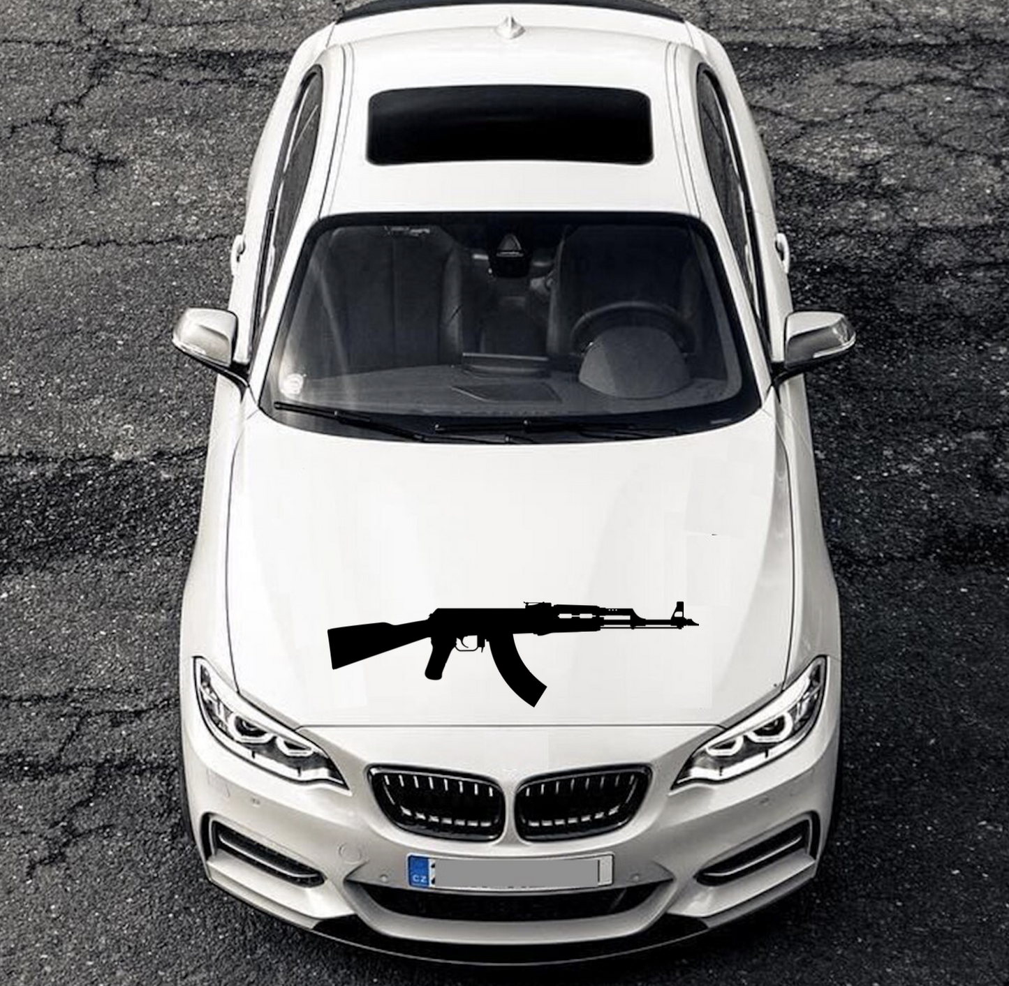 Kalaschnikow AK 47 Kalashnikov Motorhaube Auto Styling Tuning Aufkleber Sticker