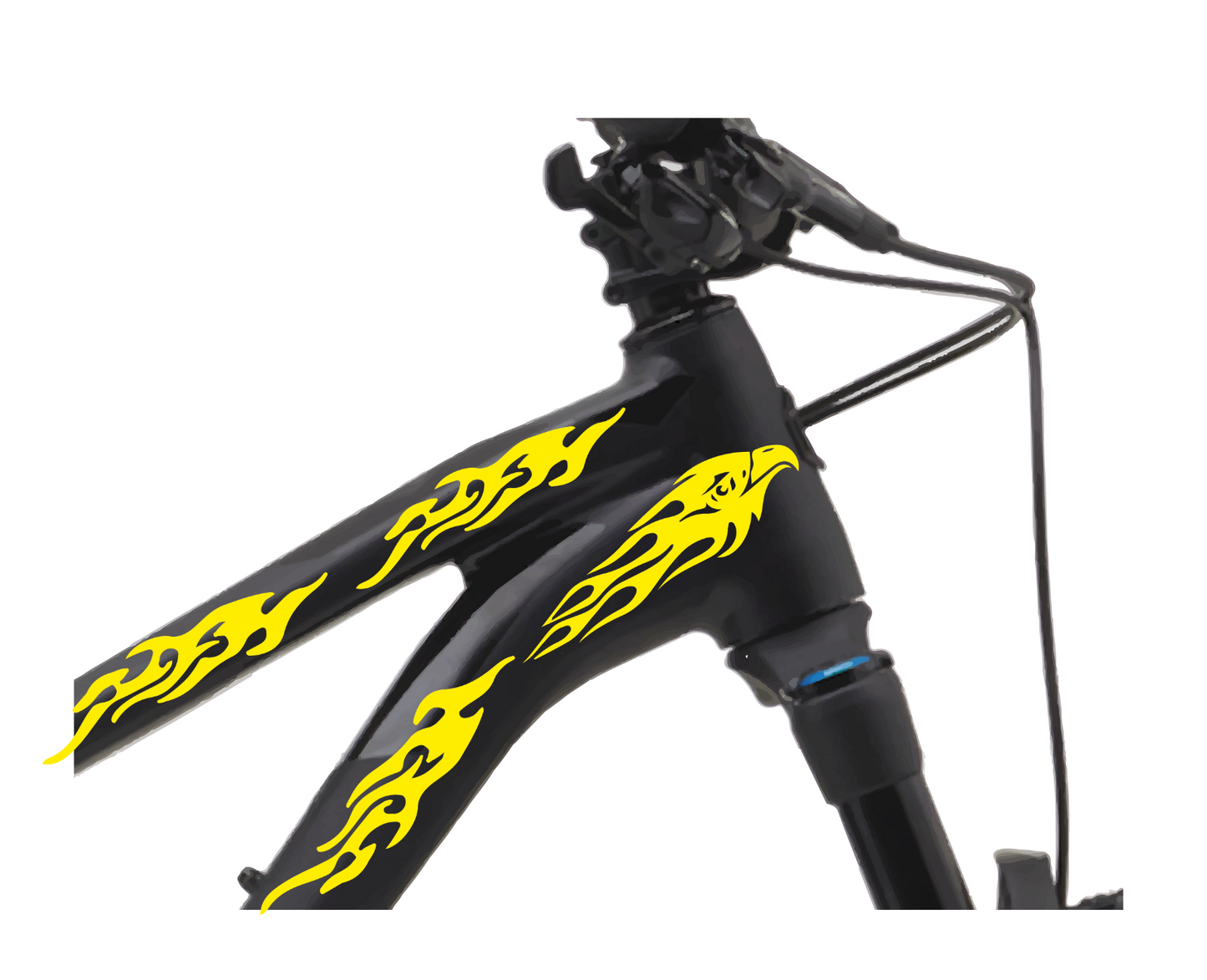 Adler Flamme Fahrrad MTB Aufkleber Sticker Set