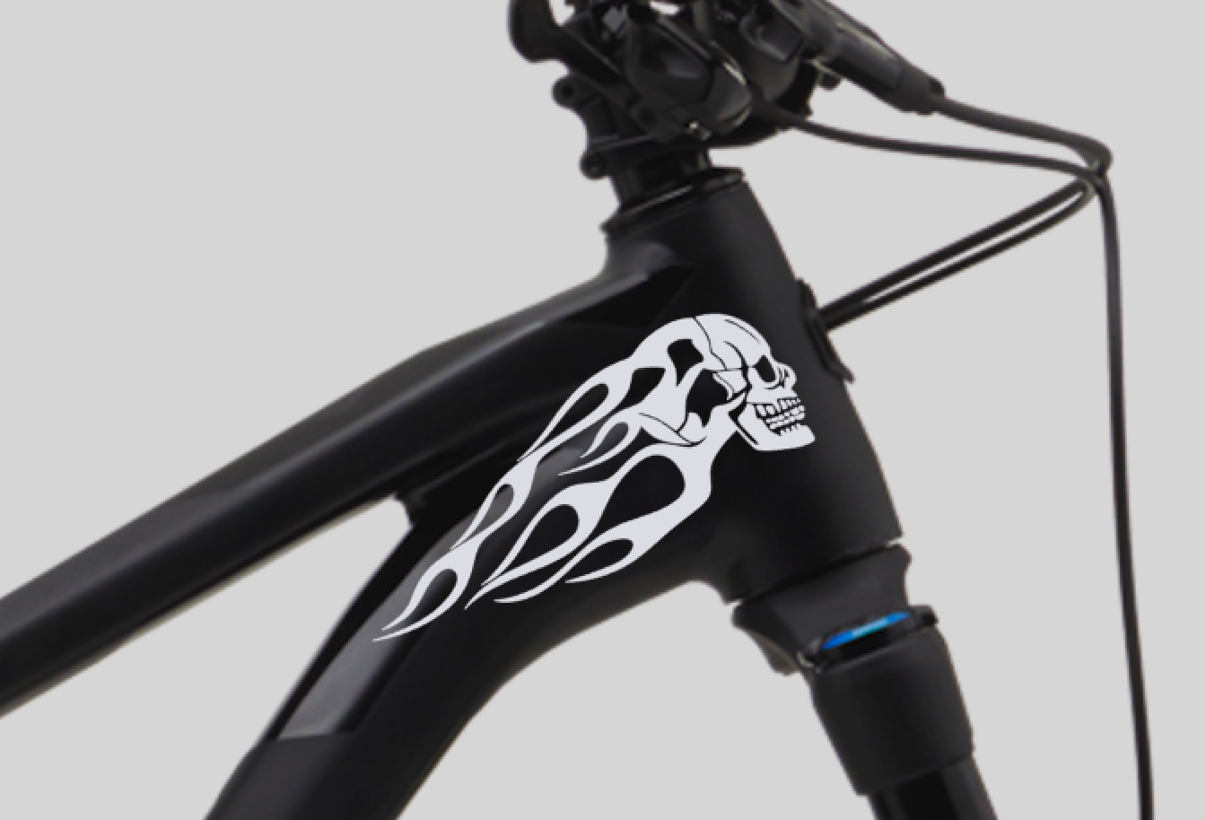 SKULL TOTENKOPF RIDER Fahrrad MTB Aufkleber Sticker 2 Stk.