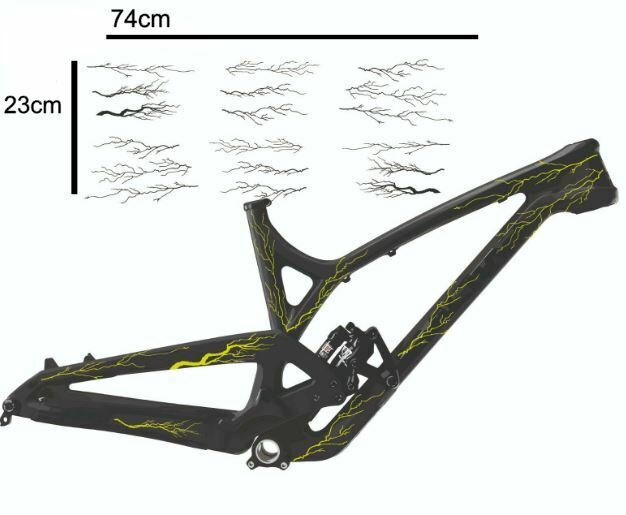 Blitz Blitzer Fahrrad MTB Rahmen Styling Aufkleber Set