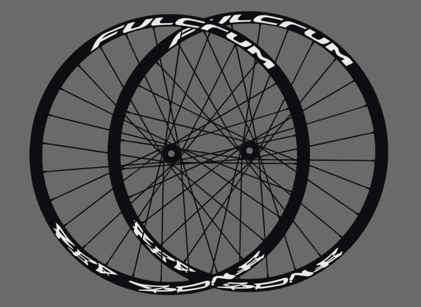 FM Red Zone Fahrrad MTB Felgen Aufkleber Sticker Set