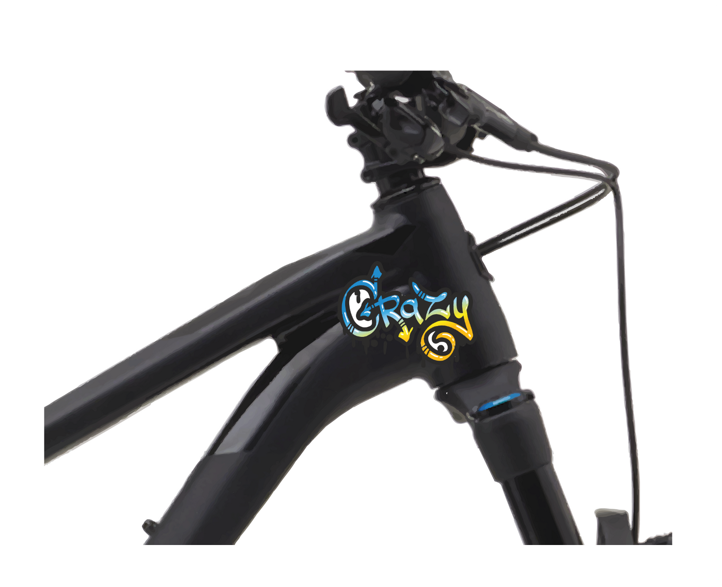 crazy Fahrrad MTB Motorrad Aufkleber Sticker 4 Stk.