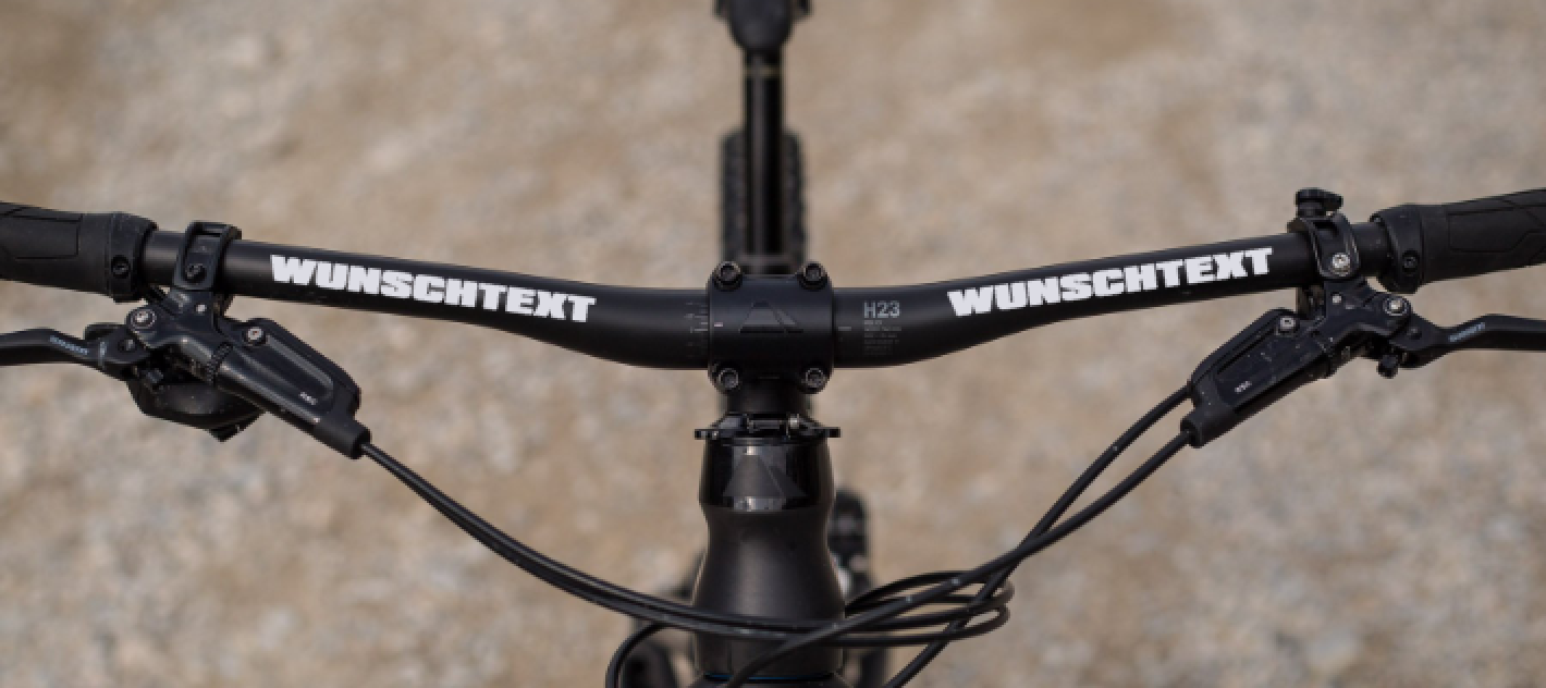 MTB Lenker Wunschtext Wunschaufkleber Fahrrad MTB Aufkleber Sticker 2 Stk.