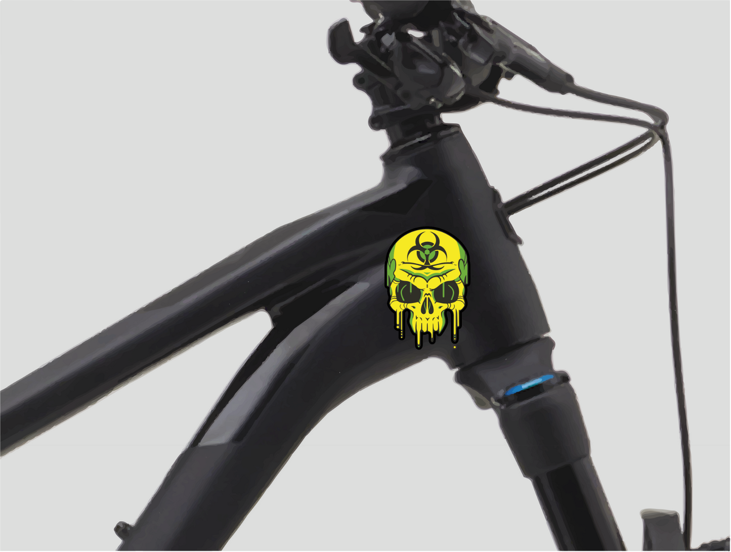 Totenkopf Fahrrad MTB Motorrad Aufkleber Sticker 4 Stück