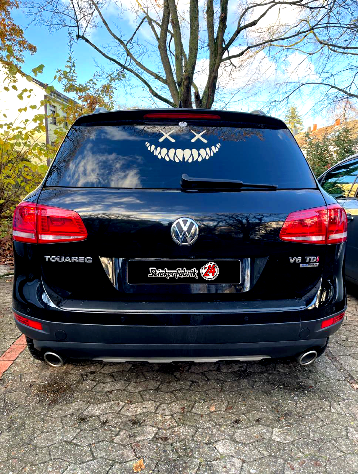 Teufel Dämon böses Lächeln Aufkleber 30cm Autoaufkleber Tuningsticker