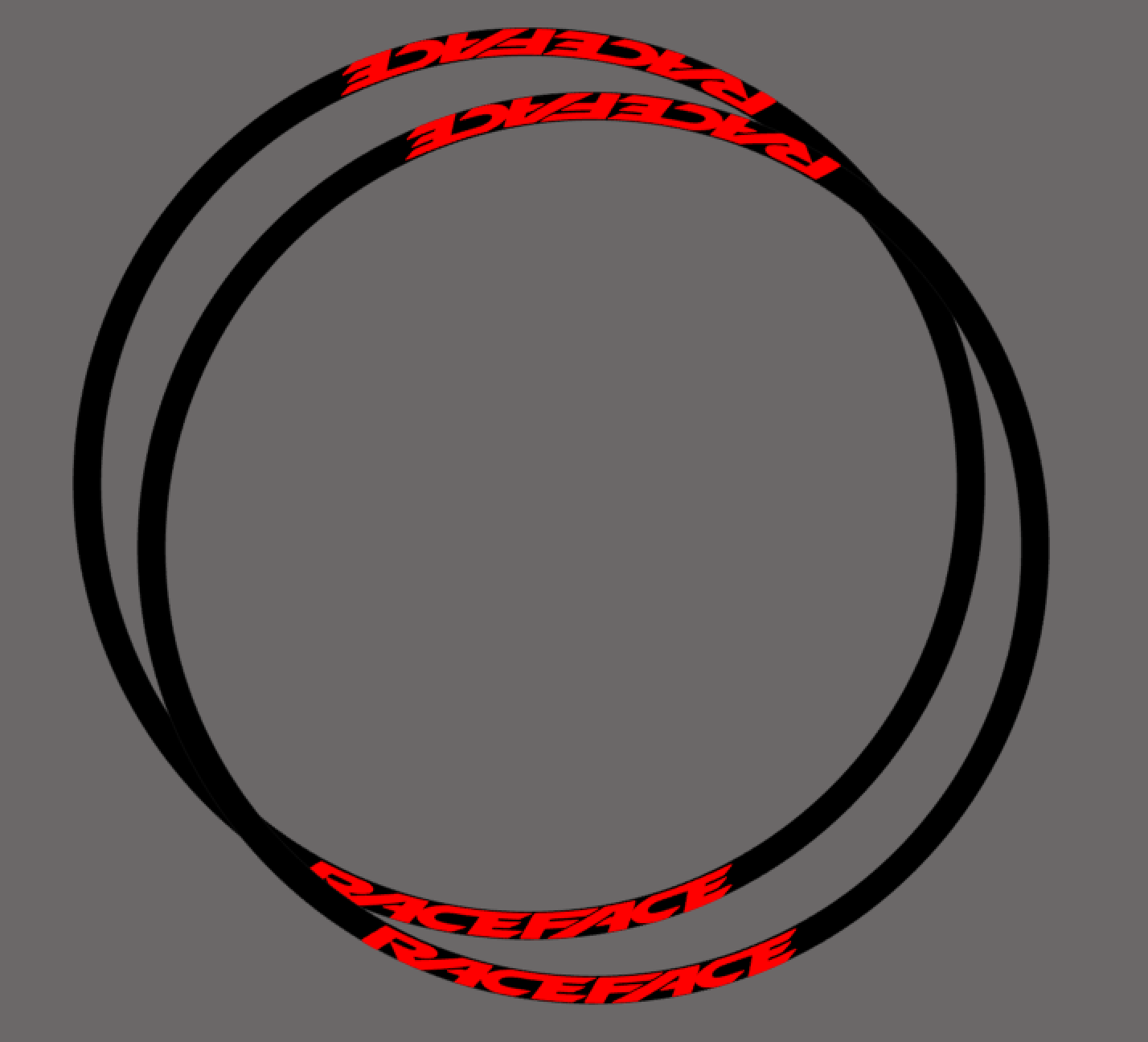 RF Fahrrad MTB Felgen Aufkleber Sticker Set für 2 Felgen