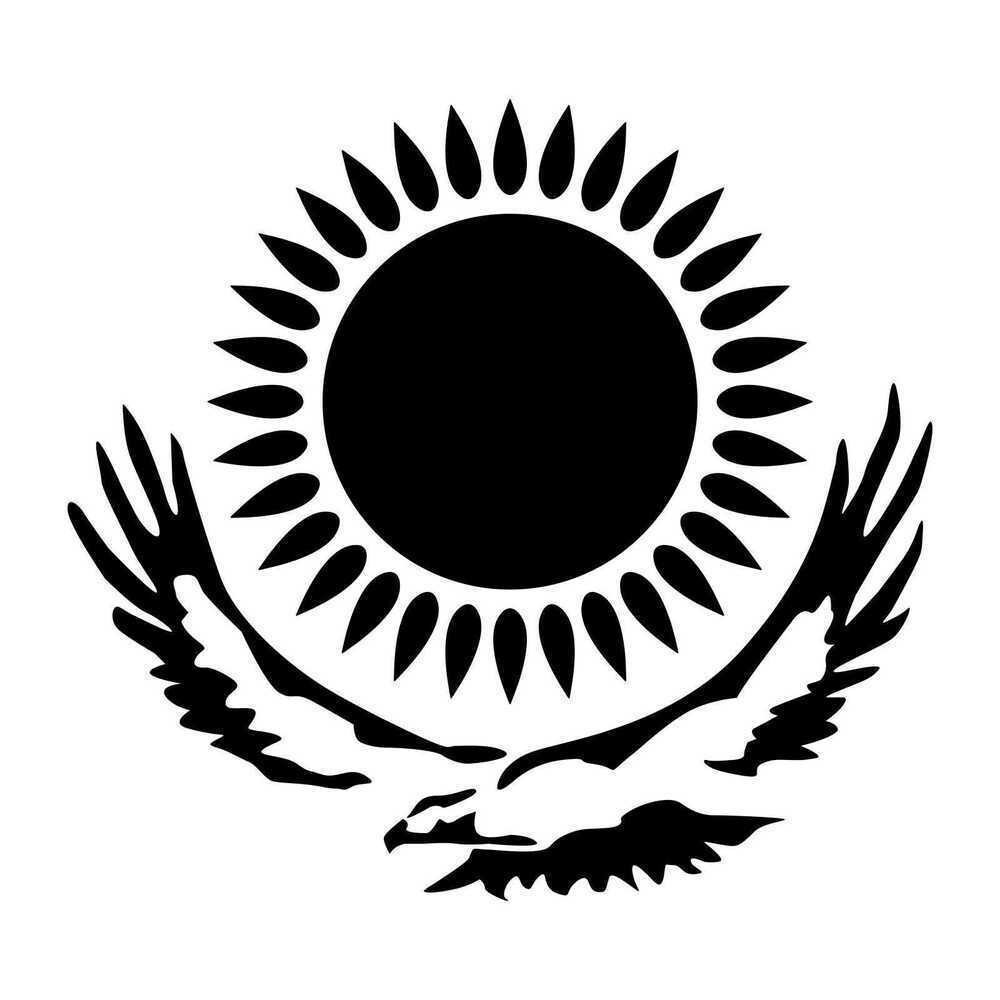 Kasachstan Wappen Adler Sonne Auto Aufkleber Sticker