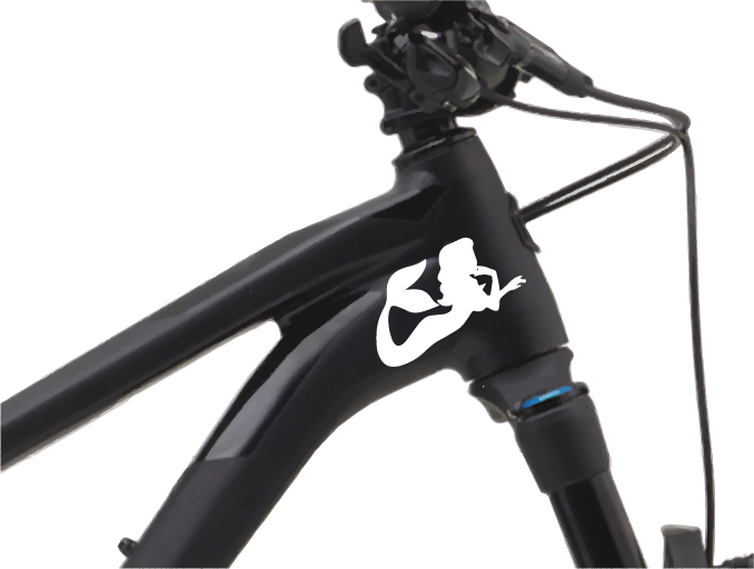 Fish Girl Meerjungfrau Fahrrad MTB Aufkleber Sticker 2 Stk.