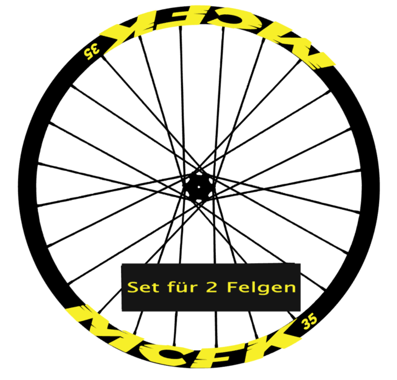 Für MCFK 35 Fahrrad MTB Felgen Aufkleber Sticker Set