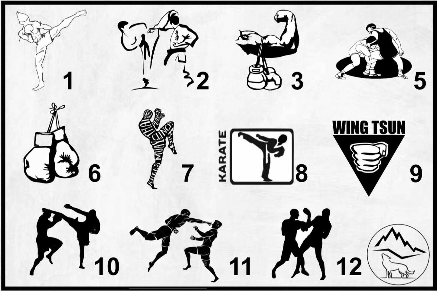 Muay Thai Boxing Karate Wrestling Kampfsport Auto Styling Aufkleber Sticker