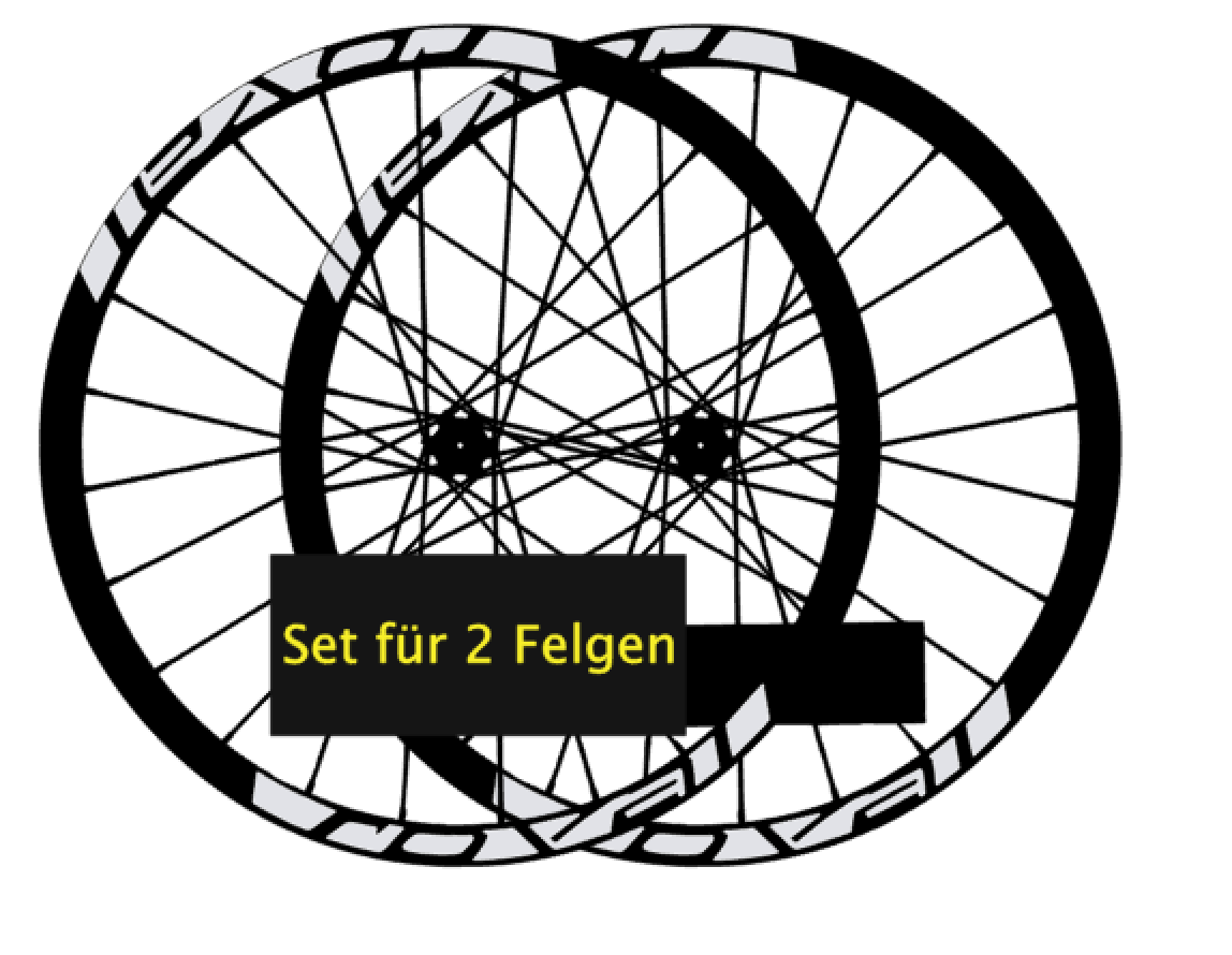 RL Fahrrad MTB Felgen Aufkleber Sticker Set