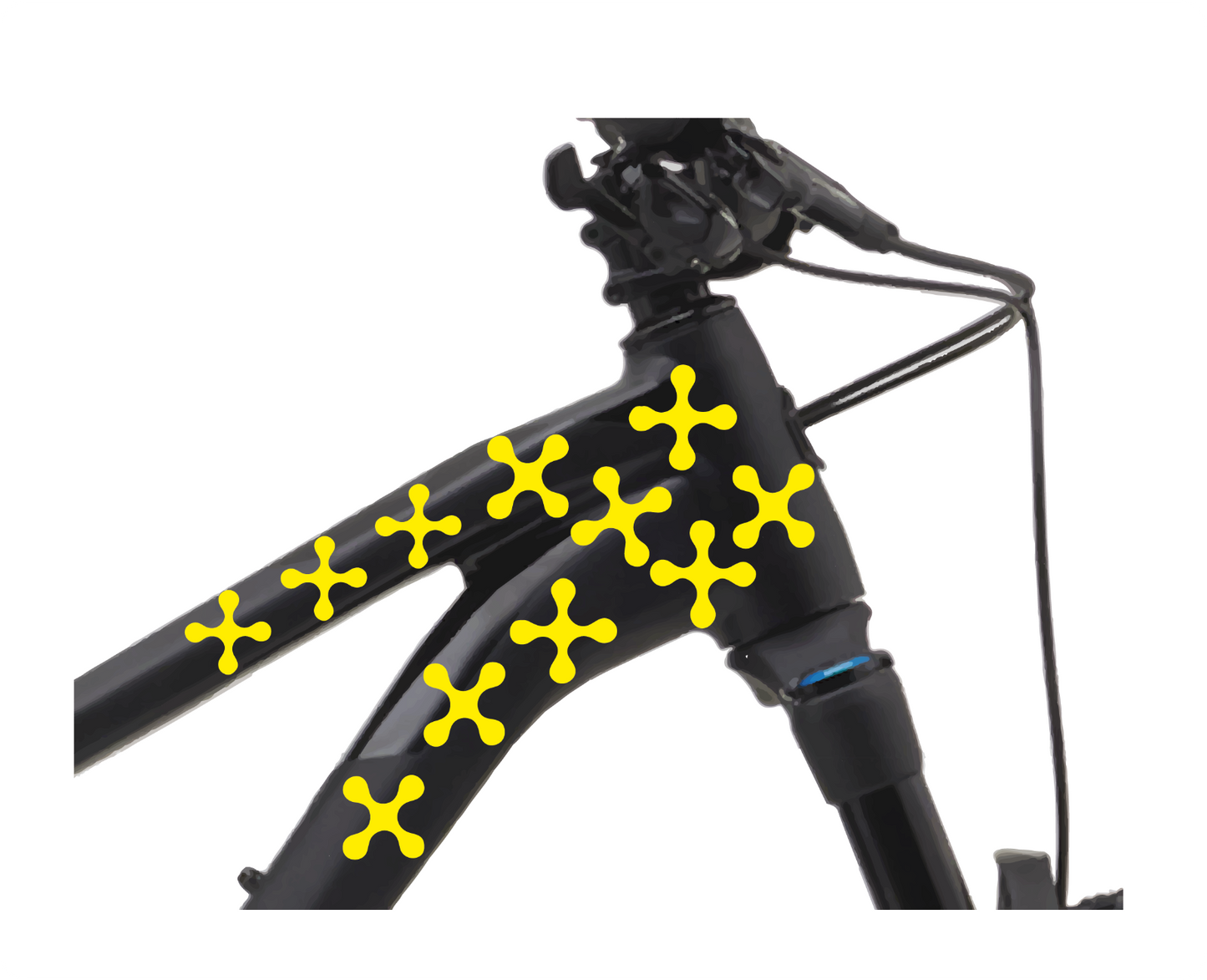 Fleck Flecken Fahrrad MTB Aufkleber Sticker Set