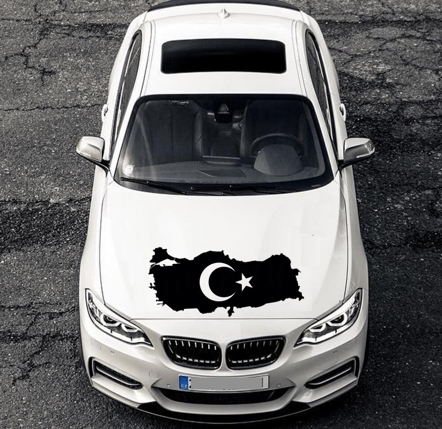 Türkei Turk Fahne Flagge Motorhaube Auto Styling Tuning Aufkleber Sticker