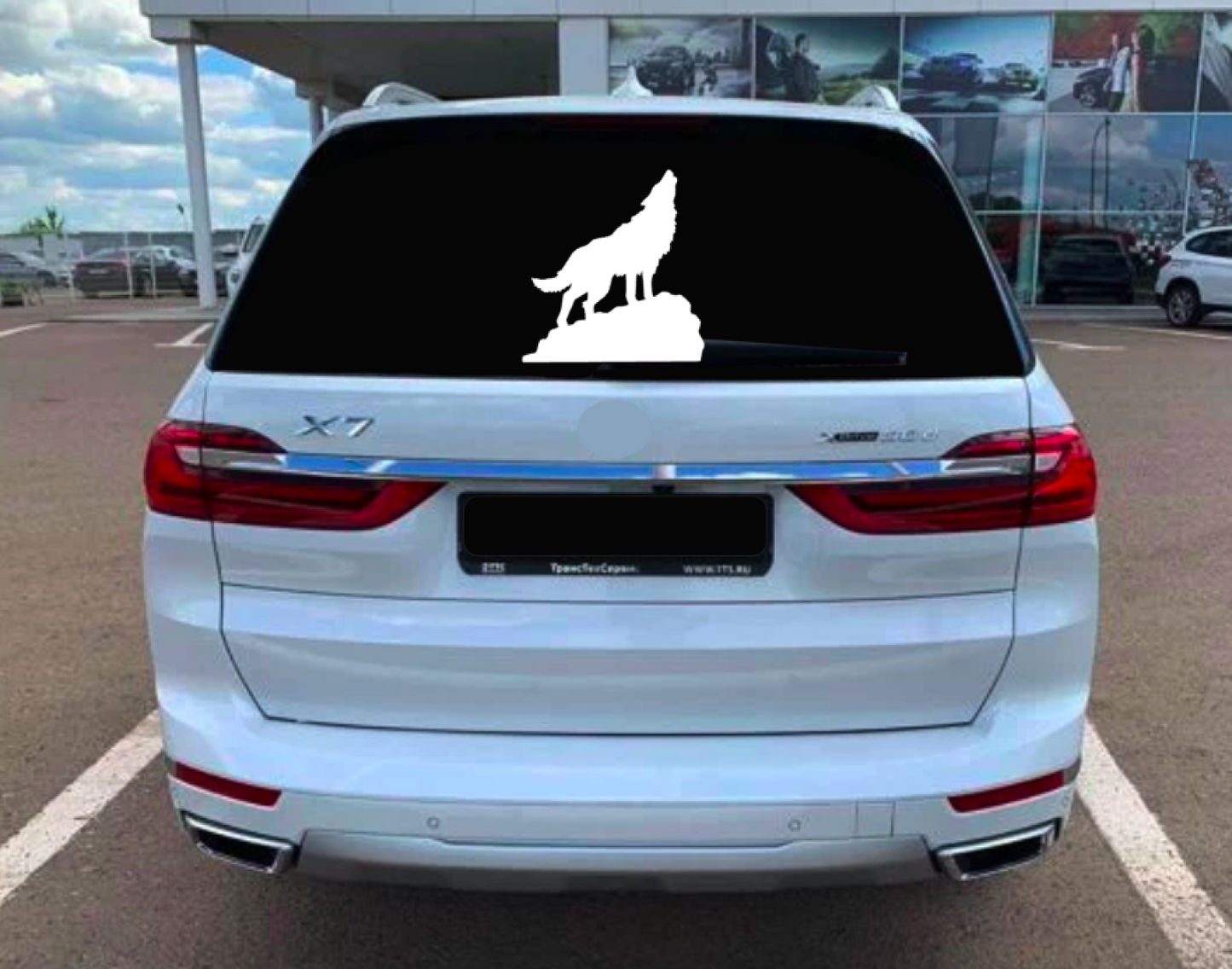 Heulender Wolf Heckscheibe Styling Tuning Aufkleber Sticker