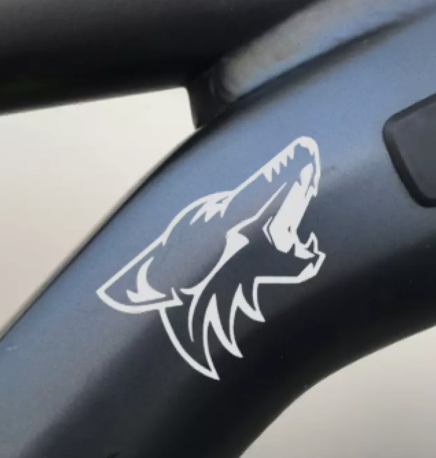 Heulender Wolf Fahrrad MTB Aufkleber Sticker 4 Stk.