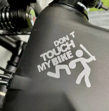 don't touch my bike MTB Fahrrad Sticker 2 Stk.
