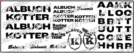 Für Albuch Kotter Dolomit  Fahrrad MTB Rahmen Aufkleber Sticker Set
