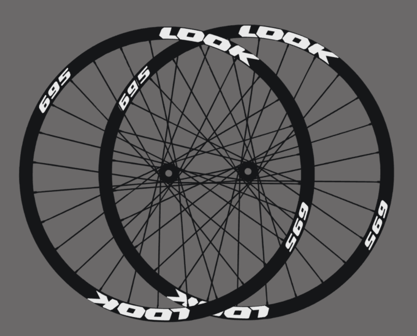 LK 695 Fahrrad MTB Felgen Aufkleber Sticker Set