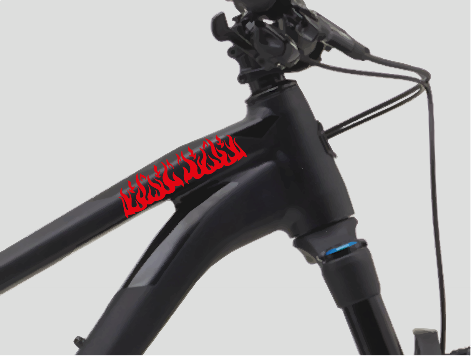 Feuer Flamme Fahrrad MTB Aufkleber Sticker 4 Stk.