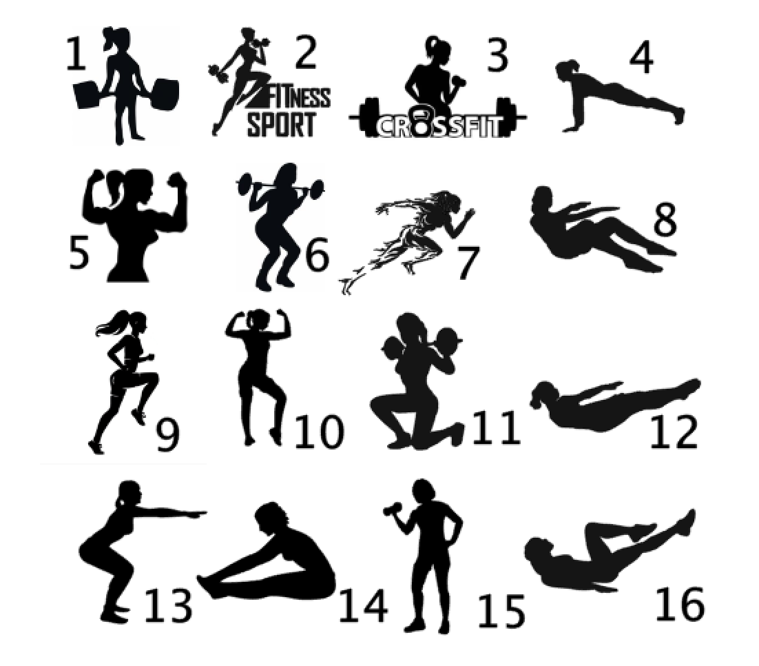 Frauen Women Fitness Cross Fit Aerobic Auto Styling Aufkleber Sticker 