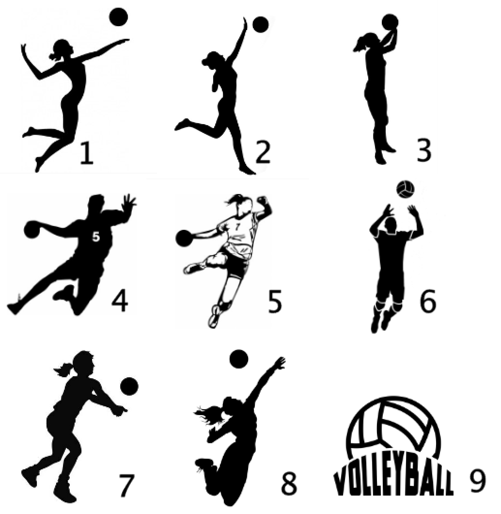 Volleyball Handball Frauen Männer Auto Aufkleber Sticker Tuning 