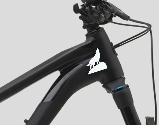 Heulender Wolf Fahrrad MTB Rahmen Aufkleber Sticker 2 Stk 