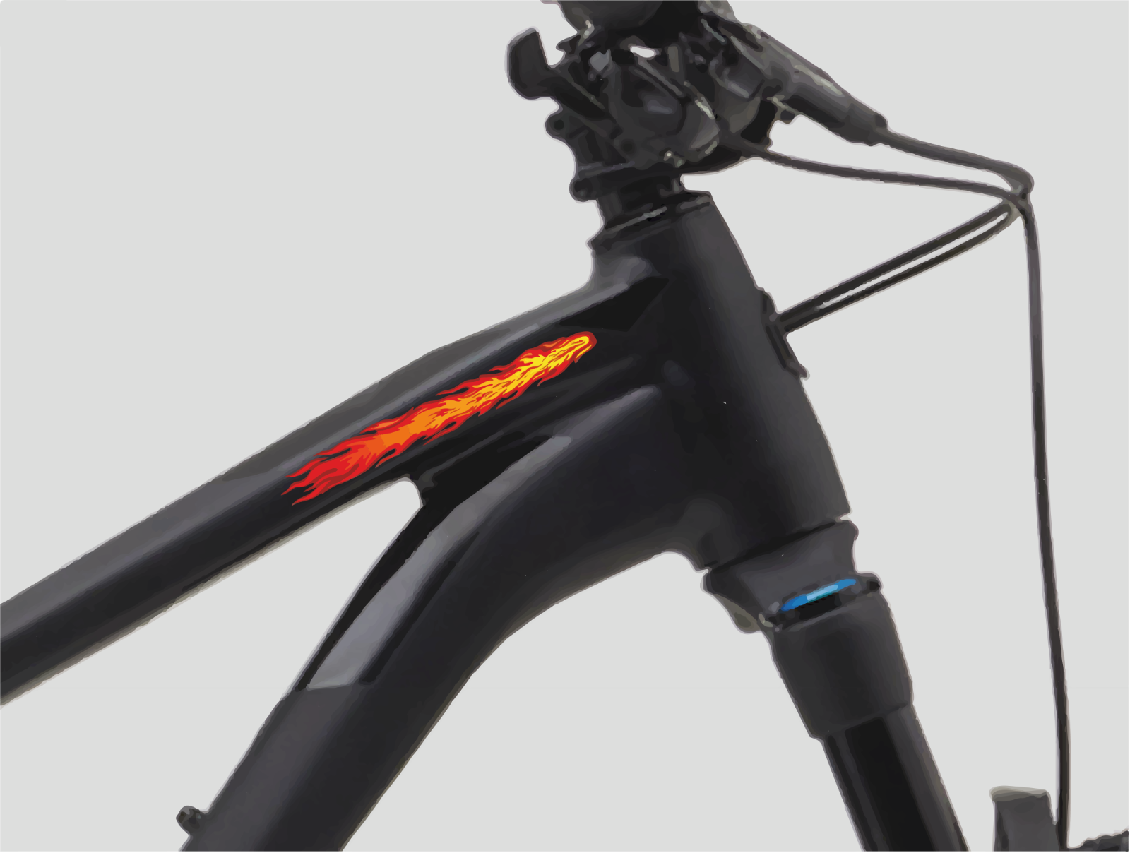 Feuer Fahrrad MTB Motorrad Aufkleber Sticker 4 Stück