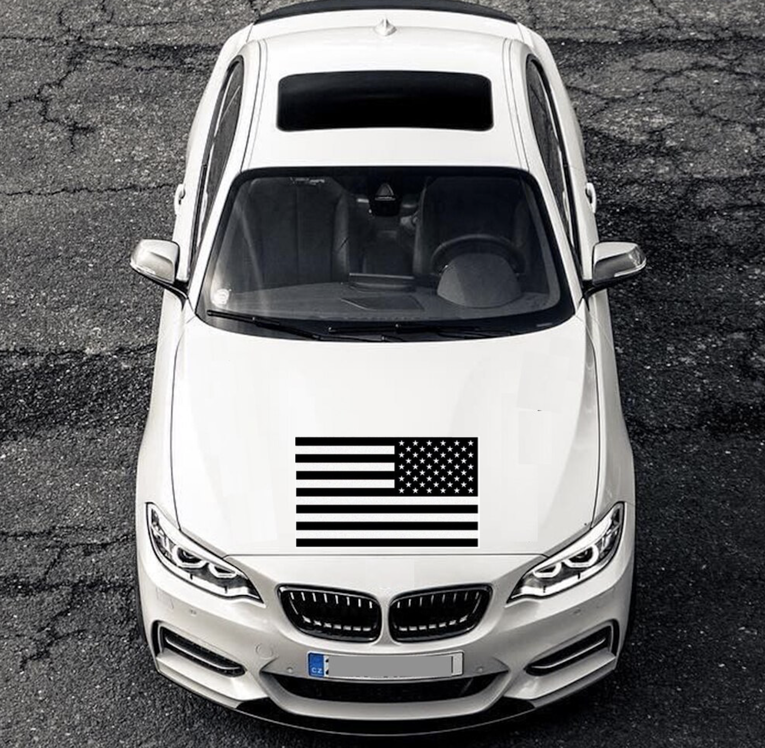 USA Amerika Fahne Flagge  Motorhaube Auto Styling Tuning Aufkleber Sticker