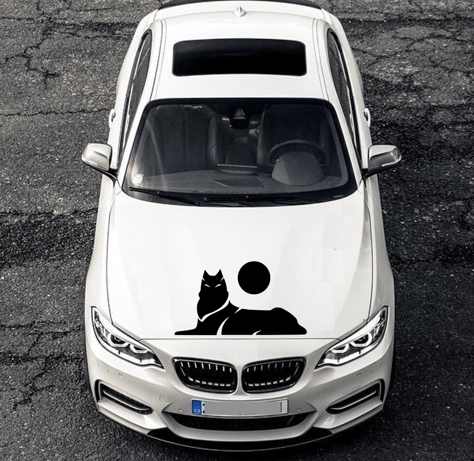 Wolf Tschetschenien Chechnya Motorhaube Auto Styling Tuning Aufkleber Sticker
