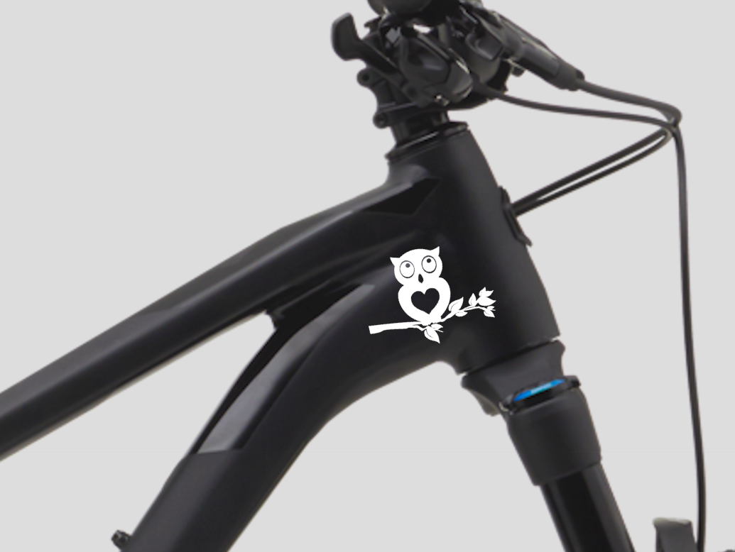 Eule Fahrrad MTB Rahmen Aufkleber Sticker 2 Stk.